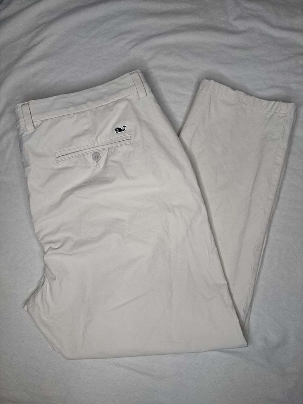 Vineyard Vines Stone Off White Performance Flat Front Stretch Pants Size 40x32